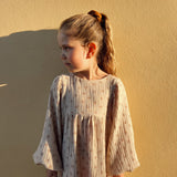 June LS Dress - Oat Mini Flower