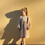 June LS Dress - Oat Mini Flower