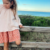 Edie Skirt - Pink Block Print