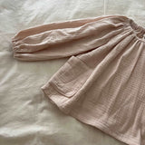 Amelie Pocket Smock Top - Almond Beige