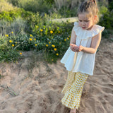 Sunny Ruffle Pant - Yellow Gingham