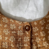 June Dress with Blossom Collar - Caramel Twig Print