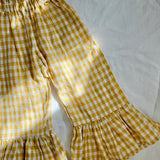 Sunny Ruffle Pant - Yellow Gingham