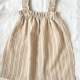 Rue Ruffle Strap Dress - Natural Stripe