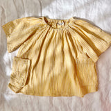 Amelie SS Pocket Top - Sunshine Stripe