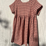 Delphine Dress - Strawberry Check