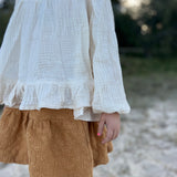 Edie Skirt - Caramel Embroidered Cotton