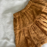 Edie Skirt - Caramel Embroidered Cotton