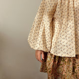 Edie Skirt - Dusty Pink Block Print