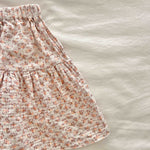 Edie Skirt - Orange Mini Flower Print