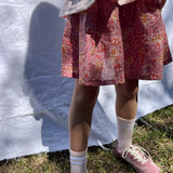 Edie Skirt - Lilac Block Print